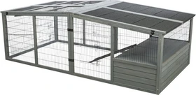 Trixie Freilaufgehege XL mit Abdeckung, 233x79x116cm, grau