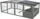 Trixie Freilaufgehege XL mit Abdeckung, 233x79x116cm, grau (62288)