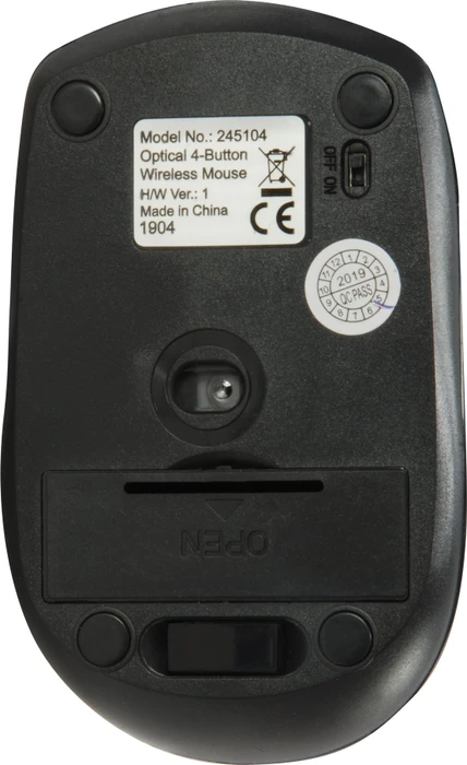 Equip Life kabellose optische Reisemaus mit 4 Tasten schwarz, USB