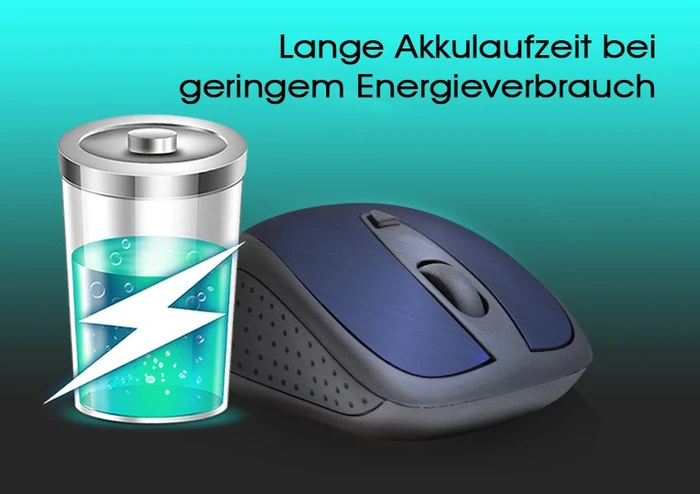Inca IWM-201RL Silent Wireless Mouse blau/schwarz, USB