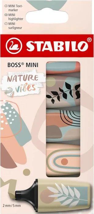 STABILO Boss Mini Naturevibes sortiert, 5er-Pack