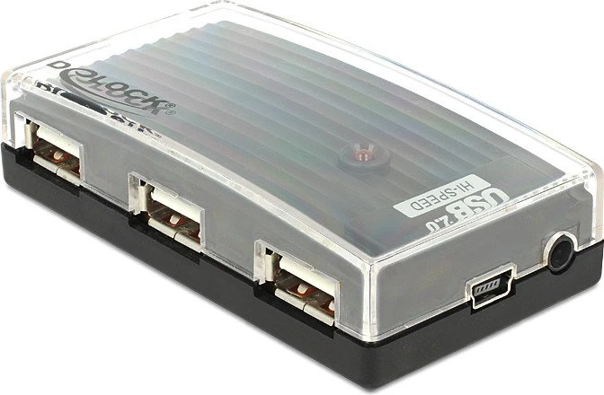 DeLOCK USB-Hub, 4x USB-A 2.0, USB 2.0 Mini-B [Buchse]