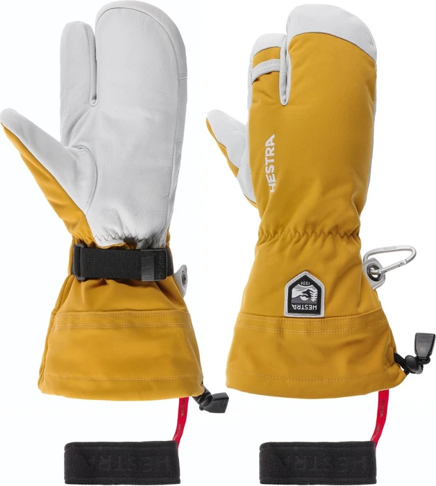 Hestra Army Leather Heli Skihandschuhe mustard