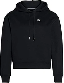 Calvin Klein Fleece Baumwoll-Mix Hoodie schwarz (Damen)