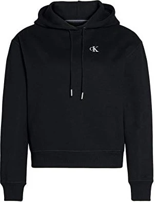 Calvin Klein Fleece Baumwoll-Mix Hoodie schwarz (Damen)