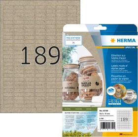 Herma Etiketten, 25.4x10mm, braun, matt, 20 Blatt (3780 Etiketten)