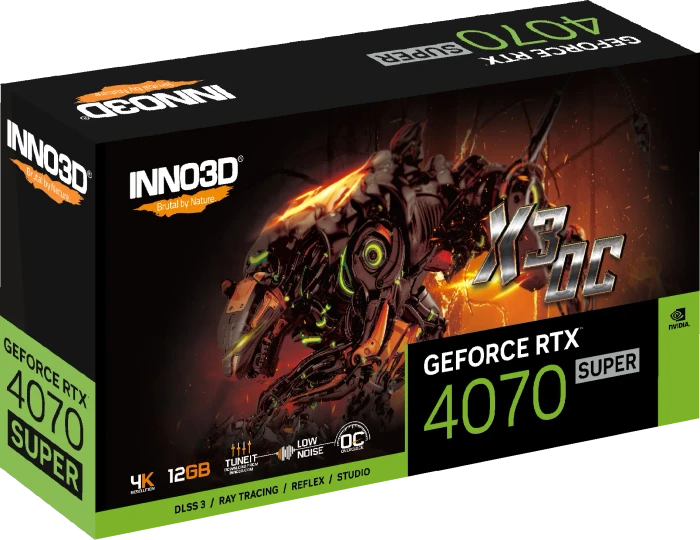 INNO3D GeForce RTX 4070 SUPER X3 OC, 12GB GDDR6X, HDMI, 3x DP
