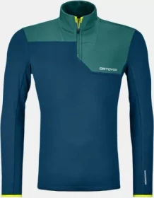 Ortovox Fleece Light Zip Neck Funktionsjacke petrol blue (Herren)