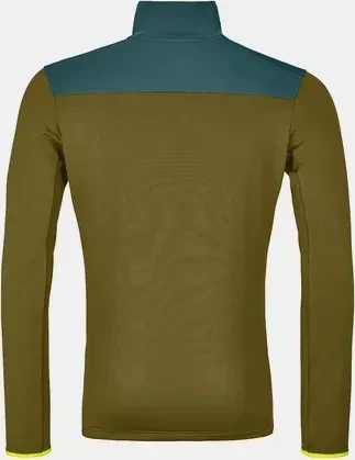 Ortovox Fleece Light Zip Neck Funktionsjacke green moss (Herren)