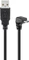 goobay USB-A 2.0 [Stecker] auf USB 2.0 Micro-B [Stecker] Adapterkabel, 1.8m, gewinkelt 90° Vorschaubild