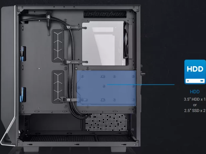 Thermaltake Ceres 300 TG ARGB, schwarz, Glasfenster