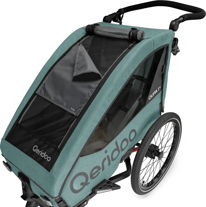 Qeridoo QUPA 1 Plus Fahrradanhänger mineral blue (Modell 2024)