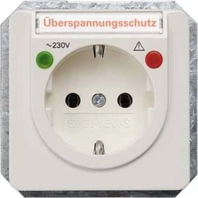 Siemens DELTA line Schuko-Steckdose mit Beschriftungsfeld, titanweiß