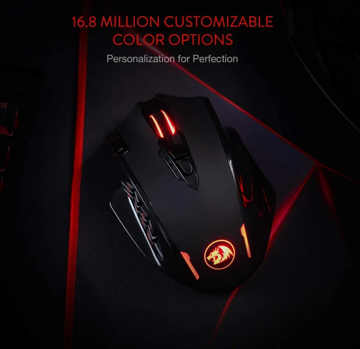 Redragon M913 Impact Elite Wireless RGB MMO schwarz, USB