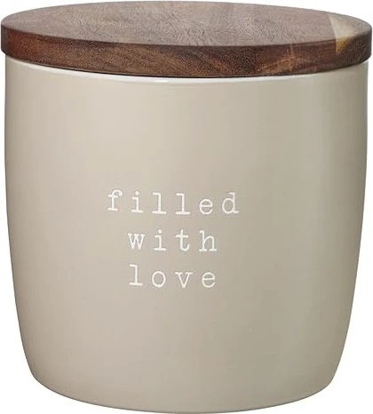 ASA Selection hey! Vorratsdose mit Holzdeckel 15cm filled with love