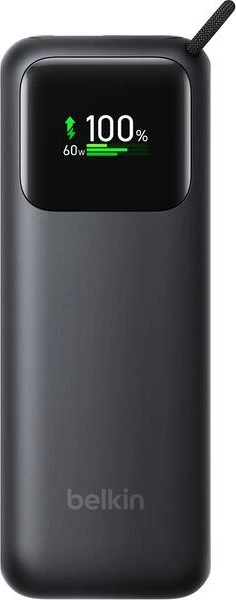 Belkin UltraCharge Powerbank 11K mit einziehbarem Kabel schwarz