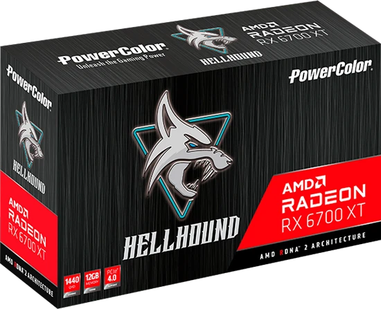PowerColor Hellhound Radeon RX 6700 XT, 12GB GDDR6, HDMI, 3x DP