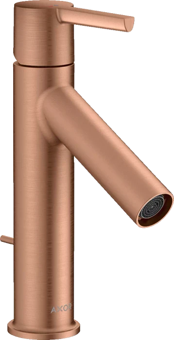 Hansgrohe Axor Starck Einhebel-Waschtischmischer 100 CoolStart mit Hebelgriff und Zugstangen-Ablaufgarnitur brushed red gold