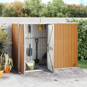 vidaXL Metall Gerätehaus 225x89cm braun
