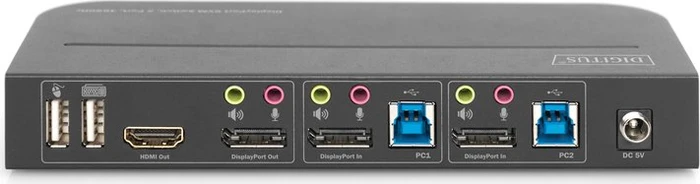 Digitus 4K 60Hz DisplayPort/USB KVM-Switch, 2-port