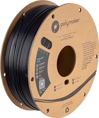 Polymaker PolyLite ASA, schwarz, Spule, 1.75mm, 1.00kg