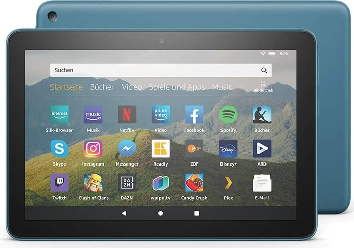 Amazon Fire HD 8 KFONWI 2020, ohne Werbung, Twilight Blue, 64GB