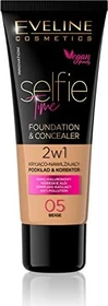 Eveline Cosmetics Selfie Time 2in1 Make-Up Foundation & Concealer 05 beige, 30ml