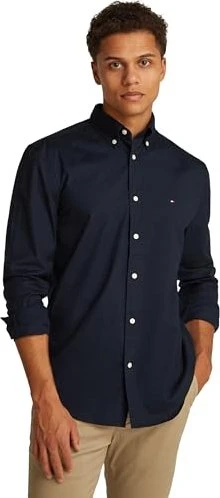 Tommy Hilfiger Flex Regular Fit Hemd langarm navy blue (Herren)