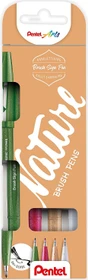 Pentel Brush Sign Pen SES15C sortiert, 4er-Set