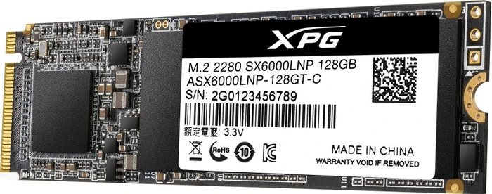 ADATA XPG SX6000 Lite 128GB, M.2 2280 / M-Key / PCIe 3.0 x4