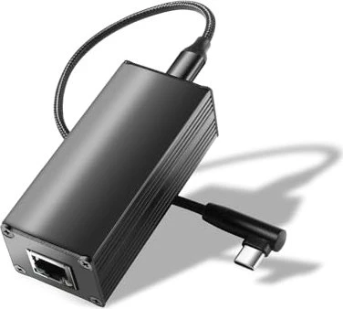 Revotech PD2CAT PoE auf USB-C PoE-Adapter, LAN-Adapter, 22.5W, RJ-45, USB-C 2.0 [Buchse]