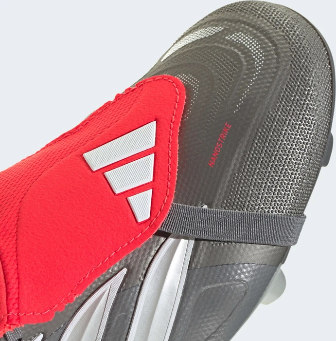adidas Predator League Fold-Over Tongue FG iron metallic/zero metalic/lucid red