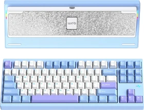 Wobkey Crush 80 Reboot Pro, Blue, LEDs RGB, Kailh Cocoa, USB/Bluetooth, US (PC80REBlue)
