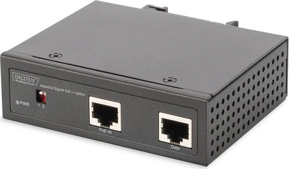 Digitus Industrial Railmount Gigabit PoE-Splitter, 1x RJ-45, PoE++ PD