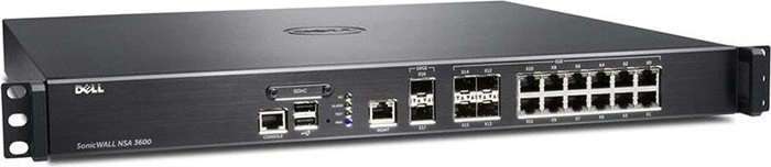 Dell SonicWALL NSA 3600 Firewall, 12x RJ-45, 4x SFP, 2x SFP+, 3DES/AES