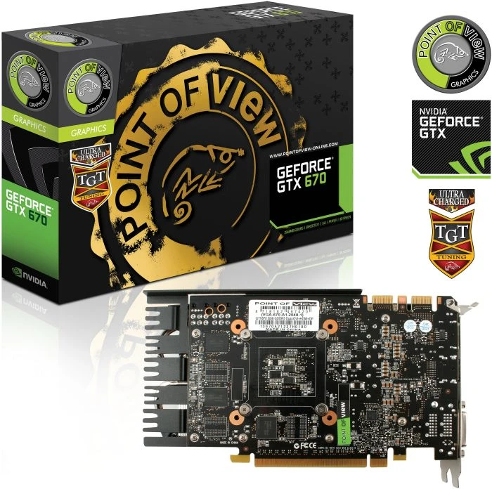 Point of View GeForce GTX 670 TGT Ultra Charged Dual Fan, 2GB GDDR5, 2x DVI, HDMI, DP