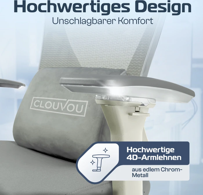 Clouvou CleverSeat Bürostuhl, weiß
