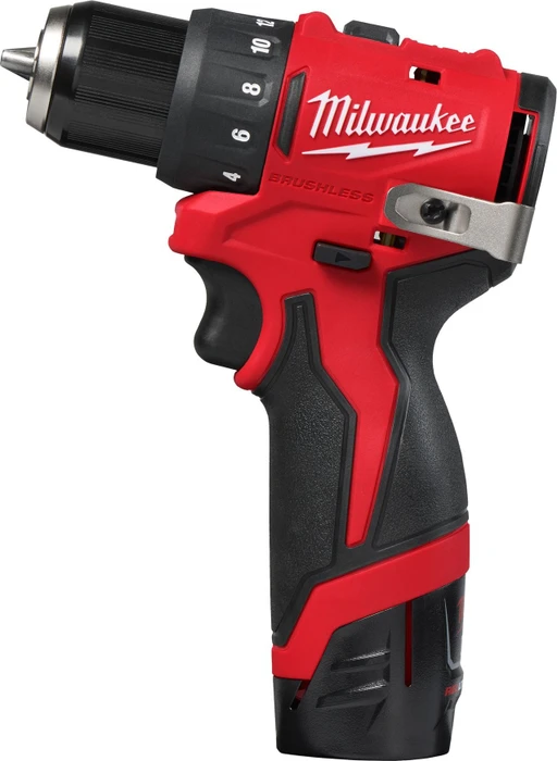 Milwaukee M12 BLDDRC-202C Fuel Akku-Bohrschrauber inkl. Koffer + 2 Akkus 2.0Ah