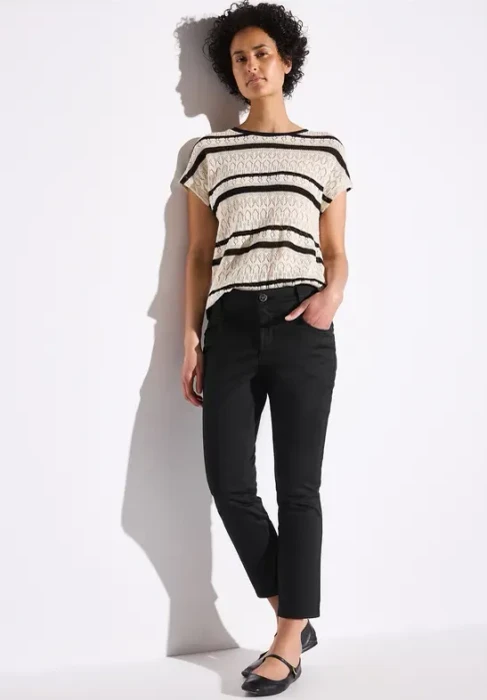 Street One 7/8-Satin Hose schwarz (Damen)
