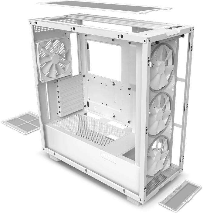 NZXT H7 Elite White, weiß, Glasfenster