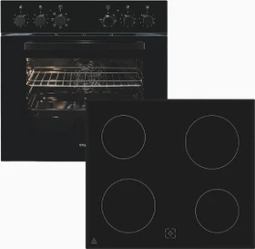 Exquisit EHE256-U-020 Einbauherd-Set schwarz