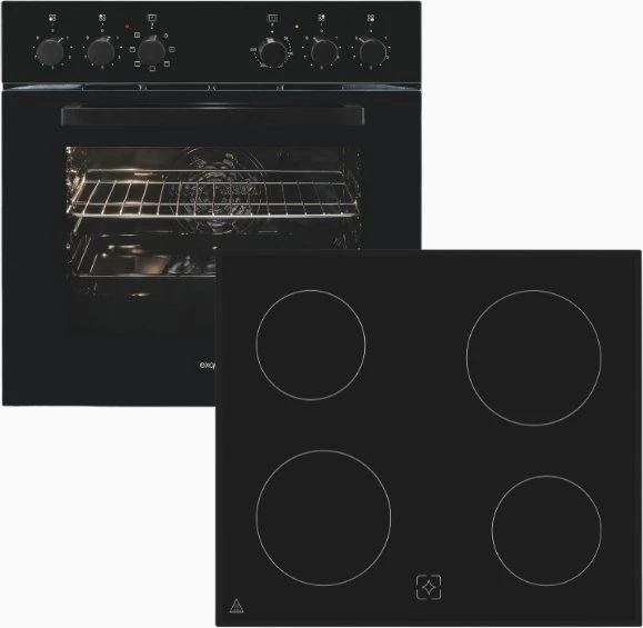 Exquisit EHE256-U-020 Einbauherd-Set schwarz
