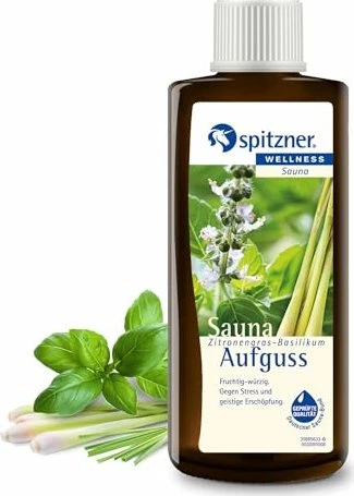 Spitzner Wellness Zitronengras Basilikum Saunaaufguss, 190ml