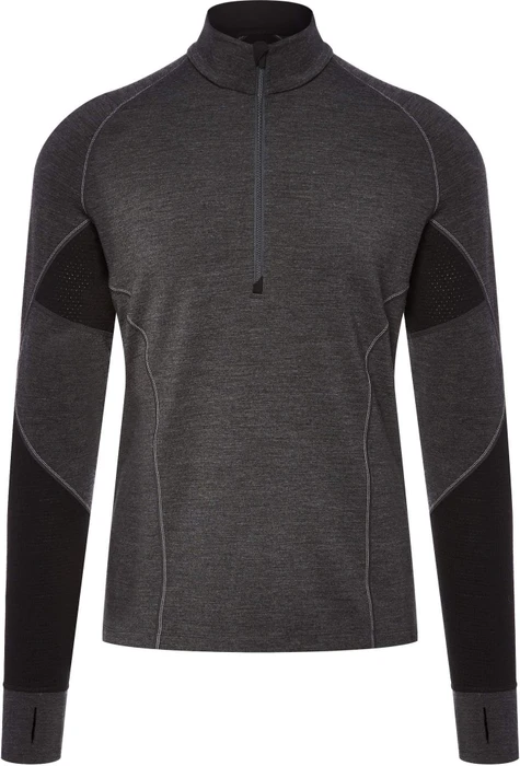 Icebreaker BodyfitZONE Winter Zone Half Zip Funktionsshirt langarm schwarz (Herren)