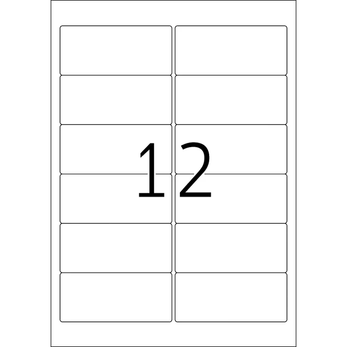 Herma Etiketten Premium, 96x42.3mm, ablösbar, weiß, matt, 25 Blatt (300 Etiketten)