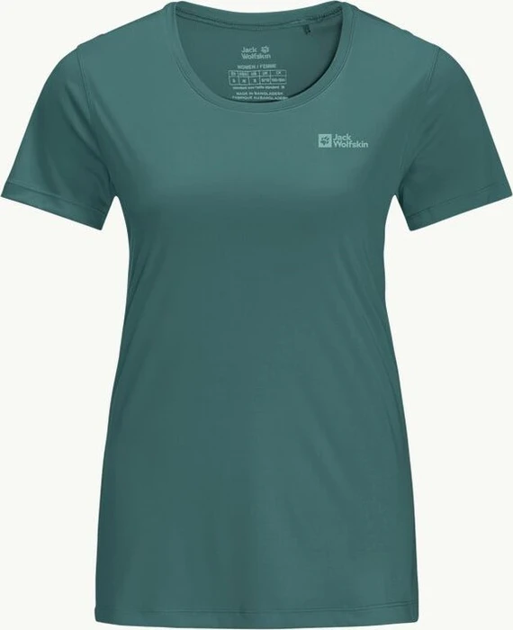 Jack Wolfskin Tech Funktionsshirt kurzarm petrol (Damen)