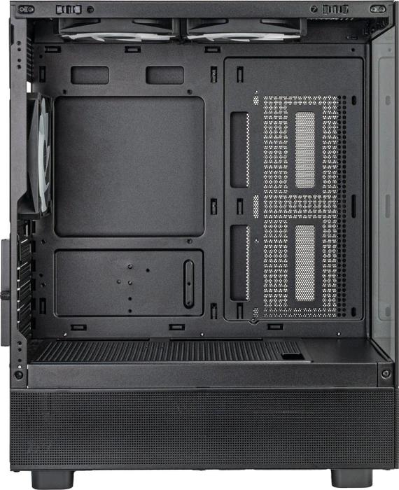 SilverStone Lucid 04, schwarz, Glasfenster