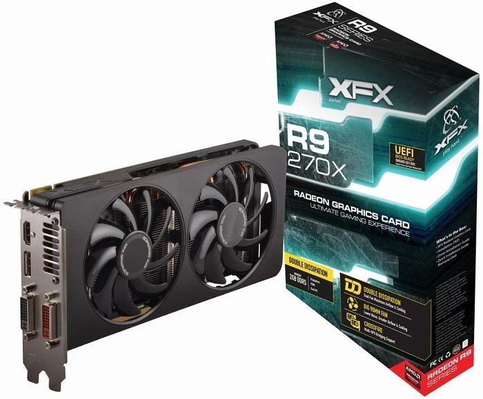 XFX Radeon R9 270X DD, 2GB GDDR5, 2x DVI, HDMI, DP
