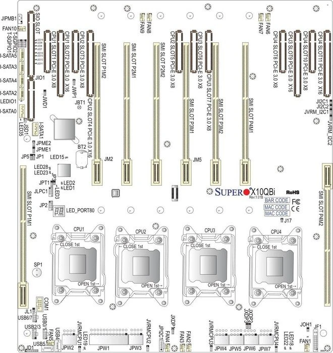 Supermicro X10QBi, retail (4x Intel 2011-1)