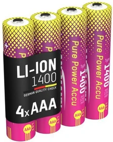 Ansmann Pure Power Micro AAA Li-Ion 1400mAh, 4er-Pack